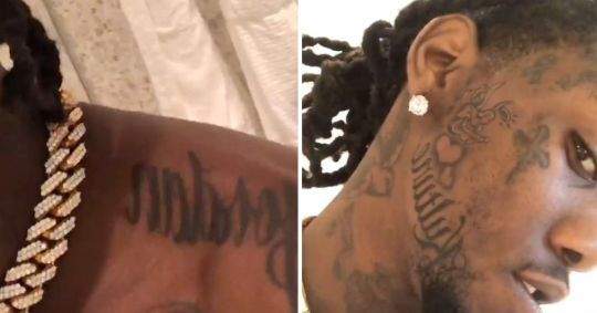 Offset tattoos Name of Daughter with Cardi B on his Face