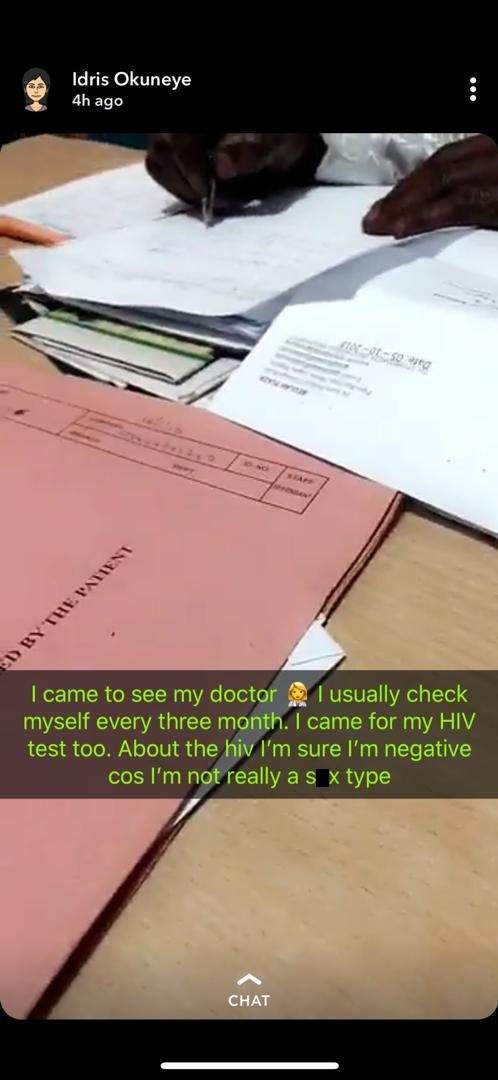 Bobrisky Goes for HIV Test, Shares Result on Snapchat