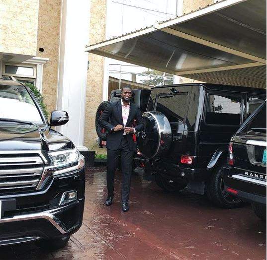 Peter Okoye shows off his impressive Car Garage