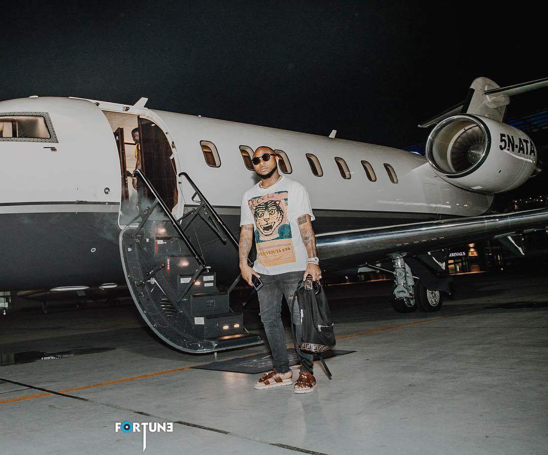 Davido arrives in Liberia ahead of the country's biggest concert of the year