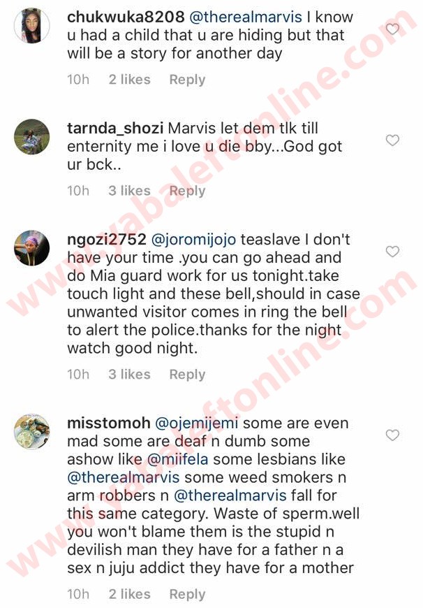 'I have your lesbian s*x tape, you have done series of abortion' - Efe Fans rips Marvis to shreds