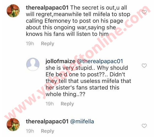 'I have your lesbian s*x tape, you have done series of abortion' - Efe Fans rips Marvis to shreds