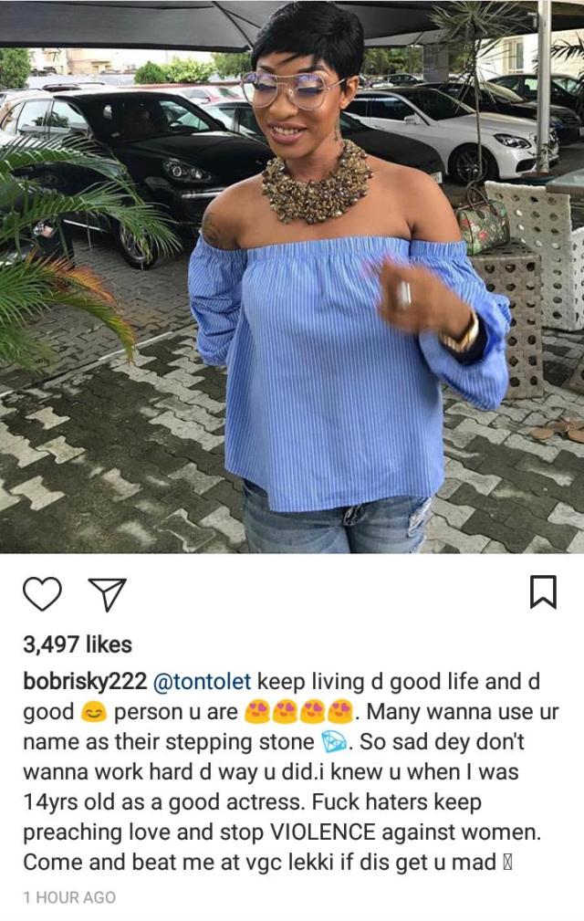 'People wanna use your name as stepping stone' - Bobrisky Advises Tonto Dikeh