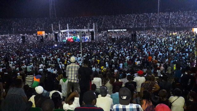 Over 50,000 people came out to watch Davido perform in Sierra Leone