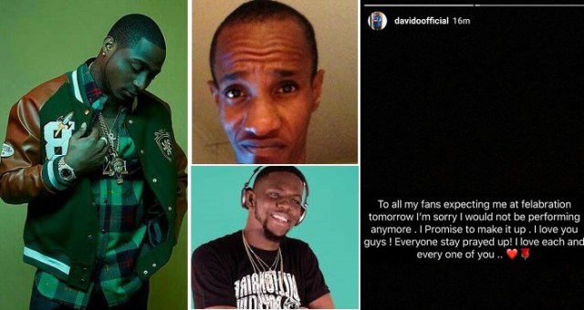 Davido Cancels Felabration Performance Today In Honour Of His Late Friends.