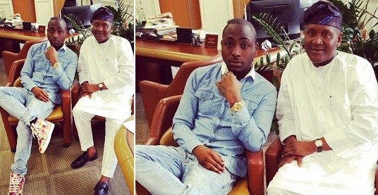 Dangote carried Baby Davido Home After His Christening