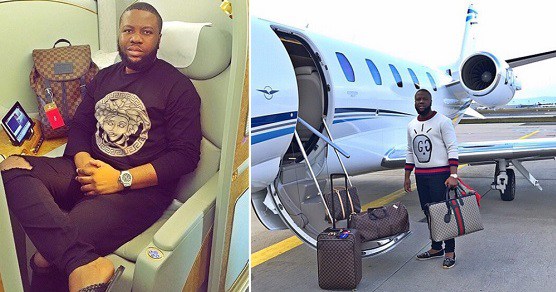 "I spend quite a lot of money" - Hushpuppi as he shares photo of himself about to board a private jet