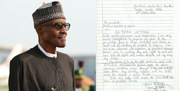 After Meeting With Three Little Girls, Man Writes President Buhari Demanding To See Him.