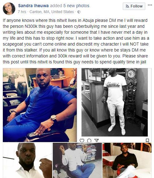 Nigerian Lady calls out cyberbully, offers N300,000 to anyone who knows him