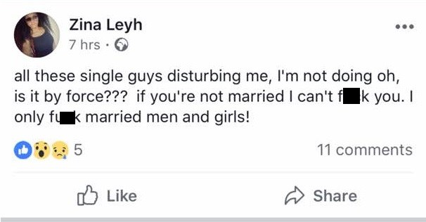 'I only f**k married men and women' - Port Harcourt Lady warns single Nigerian guys