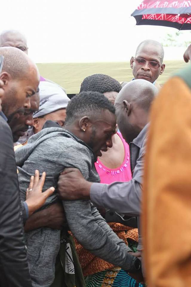 Zambian Player who lost daughter during match in Uyo weeps bitterly at her burial (photos)