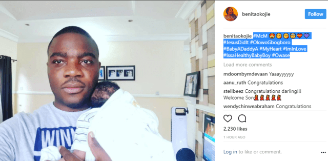 Benita Okojie Welcome Baby Boy with Her Husband