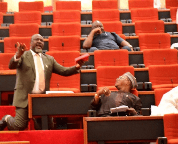 Dino Melaye Begs Senators To Save Kogi State Civil Servants, Secures Rice Donations.