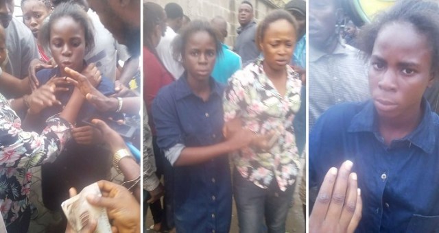 Young Nigerian Girl Nabbed After She Was Caught Stealing N70k From A Woman's Account Via An ATM In Delta. (Photos)