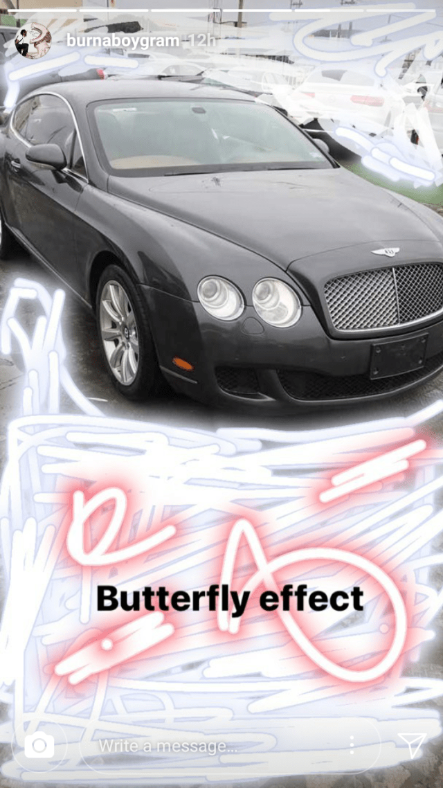 Burna Boy Flaunts His New Bentley Whip. (Photos)