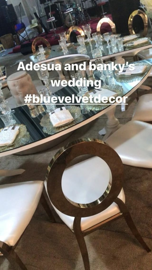 Photos: First Look At Banky W & Adesua Etomi's Wedding Venue + Photo Of Banky W Getting Ready This Morning