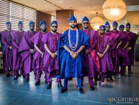 In Photos: Banky W And His Groomsmen Step Out For His Traditional Wedding.