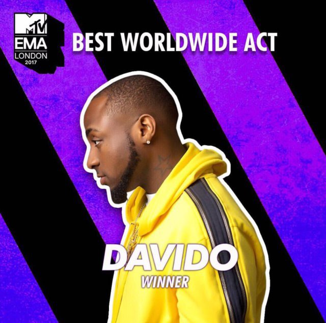 Akon Reacts To Davido's MTV EMA's Best Worldwide Act Win.