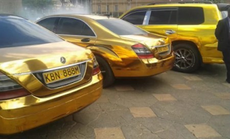 Meet Kenyan Governor, Mike Sonko Who Has Gold Cars, Uses 24 Karat Gold Phones, And Only Drinks Gold Wine (Photos)