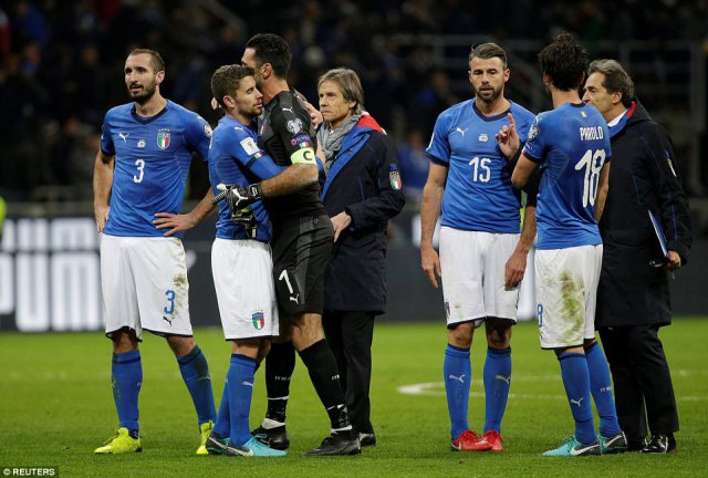 Italy Faces Heartbreak As Buffon, Others Fail To Reach 2018 World Cup For First Time Since 1958. (Photos)