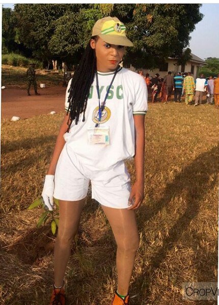 Feminine-looking Nigerian man starts his NYSC (photos)