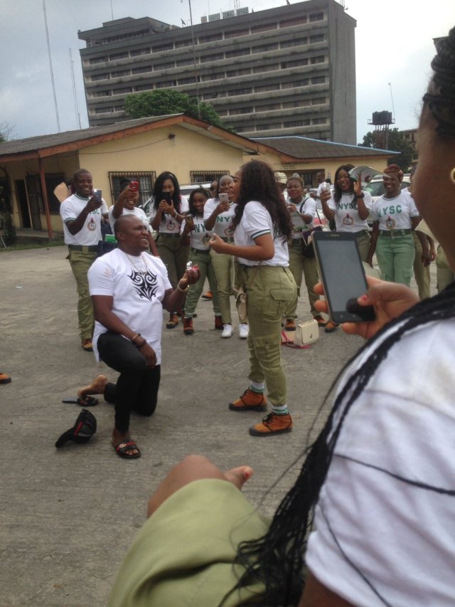 In Port Harcourt: Nigerian lady gets surprise proposal from boyfriend on her passing out parade today