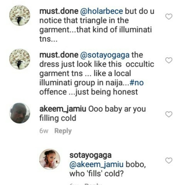 Actress, Tayo Sobola accused of being a cultist over her controversial outfit