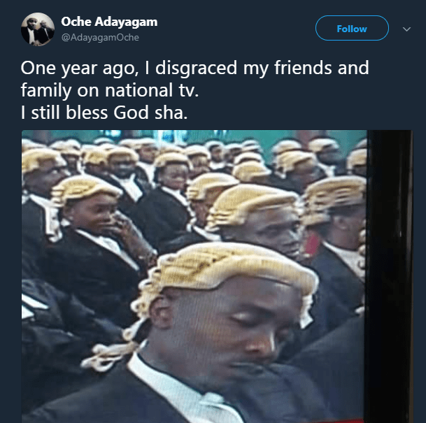 Nigerian Lawyer Mocks Himself For Disgracing His Friends And Family By Sleeping On National TV