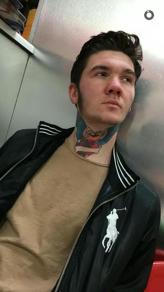 21-Year-Old Man Who Got Huge Neck Tattoo In Tribute To Late Grand Dad Can't Get A Job (Photos)