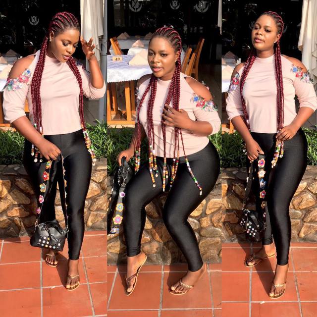 Hot Nigerian Female Soldier Flaunts Her Curves In Skin Tight Jeans And Crop Top