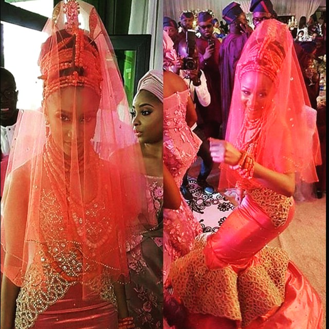 Billionaire daughter, Oyinda Adenuga's beautiful look to Banky W and Adesua's wedding