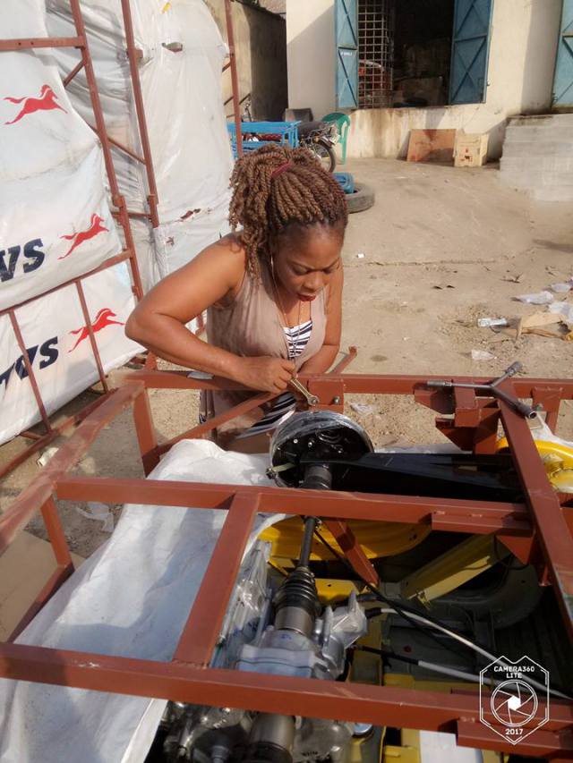 Photos Of A Lady Who Assembles 'Keke Napep' In Anambra