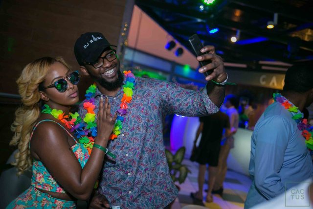 Tiwa Savage, Toke Makinwa, Ycee, Mr Eazi Party With DJ Cuppy At 'Cactus on the Roof'