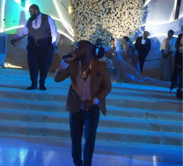 Photos + Video From Runtown and Davido's Performance At Senator Bukola Saraki's Daughter's Wedding