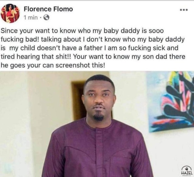 US-Based Liberian Lady says John Dumelo is the father of her child.. and he has refused to take responsibilities!