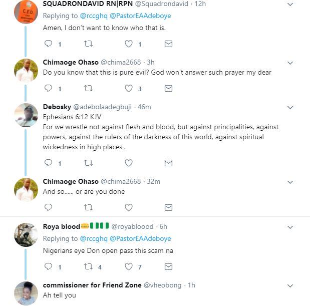 Nigerians + Celebrities React To A Prayer Point Made By RCCG.