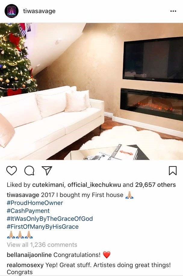 'I paid in cash' - Tiwa Savage says, as she buys herself a new mansion