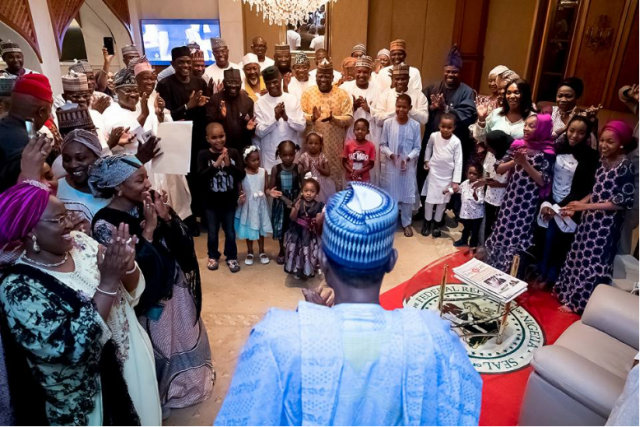 Photos And Video From Buhari's Surprise Birthday Get Together