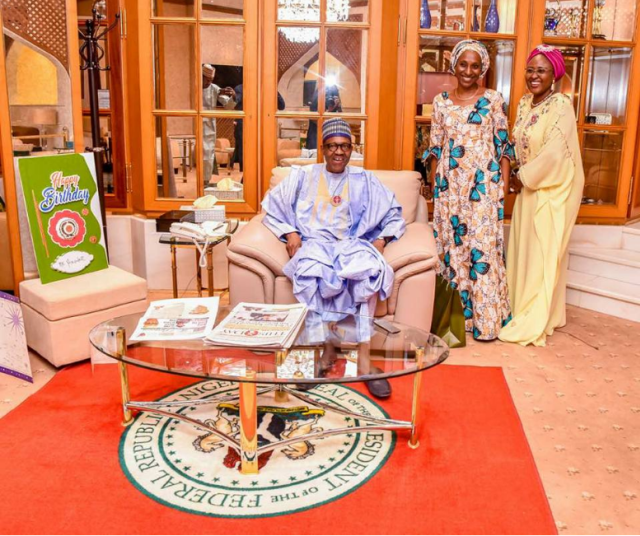 Photos And Video From Buhari's Surprise Birthday Get Together