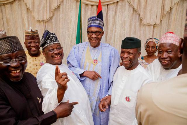 Photos And Video From Buhari's Surprise Birthday Get Together