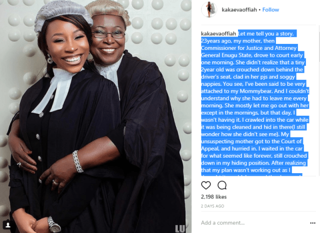 Daughter Of The First Female SAN From South-East Nigeria, Called To Bar 23 Years After Appearing in Court With Her Mum