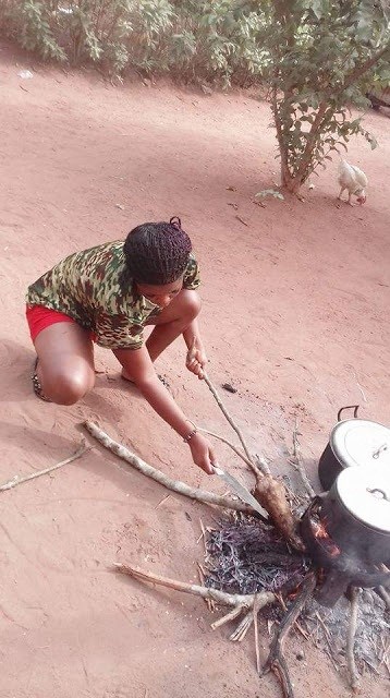 Slay queen hunts Bush Rat, kills it and makes pepper soup with it