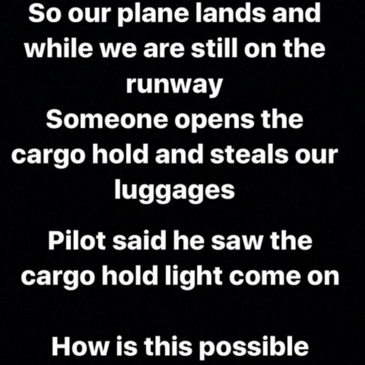 Tiwa Savage Upset After Her Luggage Got Stolen From Plane While Still On The Runway