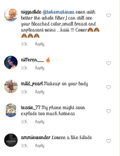 'See wetin baba Fadeyi dey enjoy' - Online Trolls Reacts To Toke Makinwa's Cleavage-Baring Photos