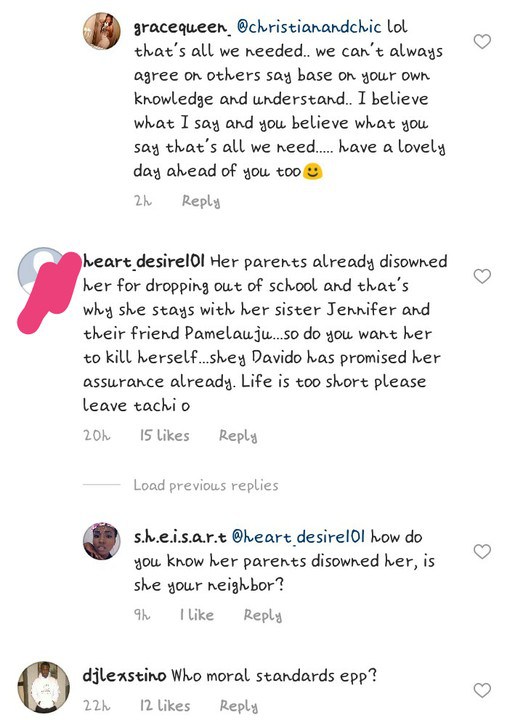 Instagram user claims that Davido's girlfriend Chioma was disowned by her parents