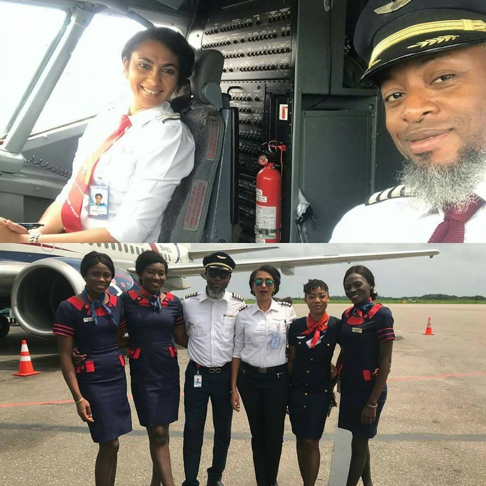 Akwa Ibom first female pilot celebrates 10th wedding anniversary with her co-pilot husband (Photos)