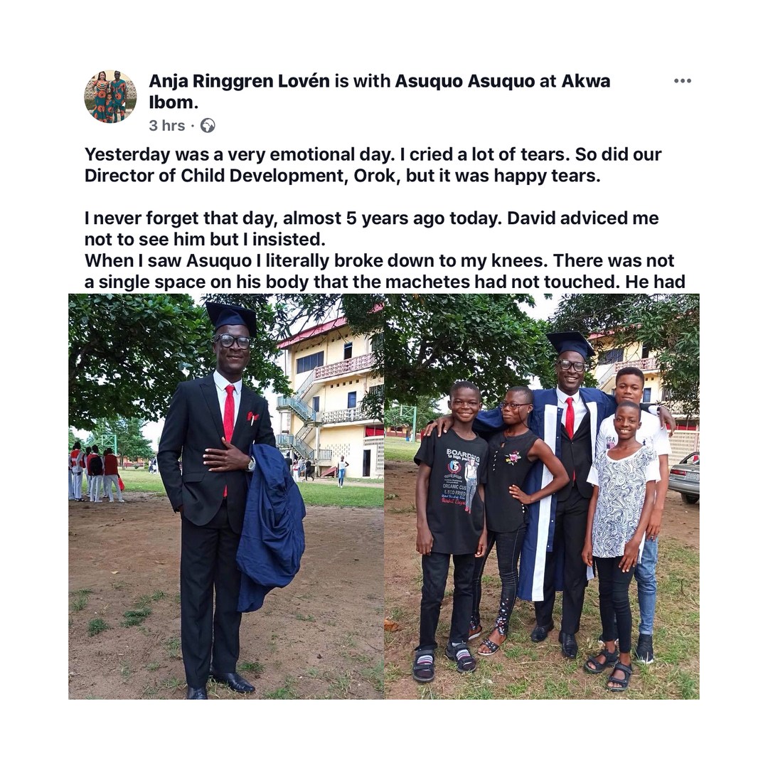 Young Nigerian man who survived cruel attack after being accused of witchcraft, graduates from high school