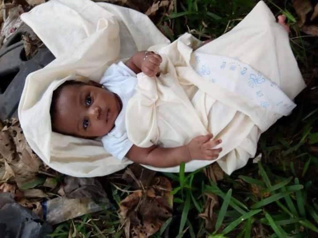 Woman who abandoned her baby in a bush, left a note behind.