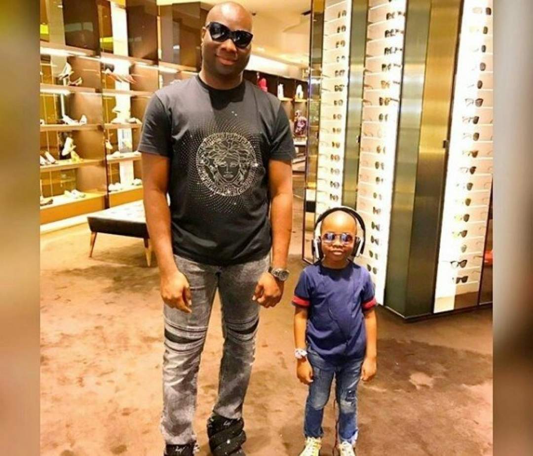 Mompha buys brand new Rolex wristwatch for his 6-year-old son (photos)