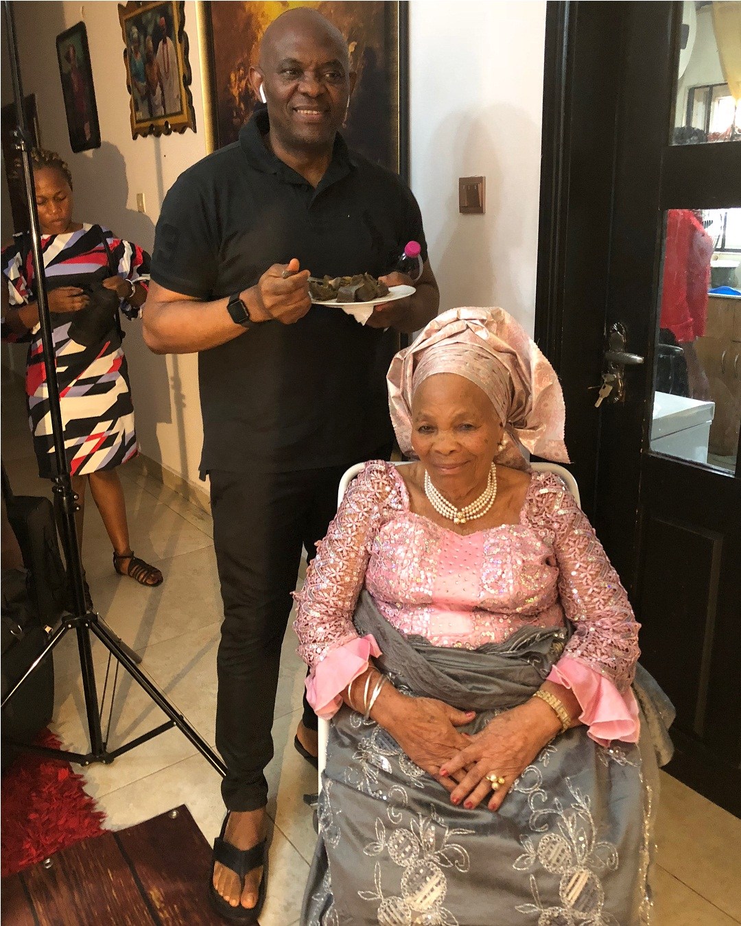 Billionaire Tony Elumelu's mother marks 90th birthday (photo)